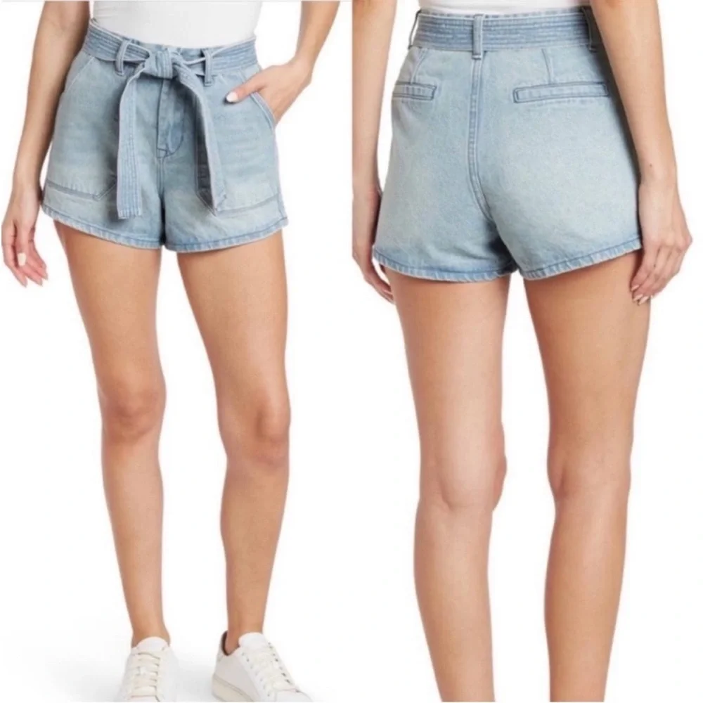 BLANKNYC Tie Belt‎ Denim Jean High Waist Shorts NWT 28